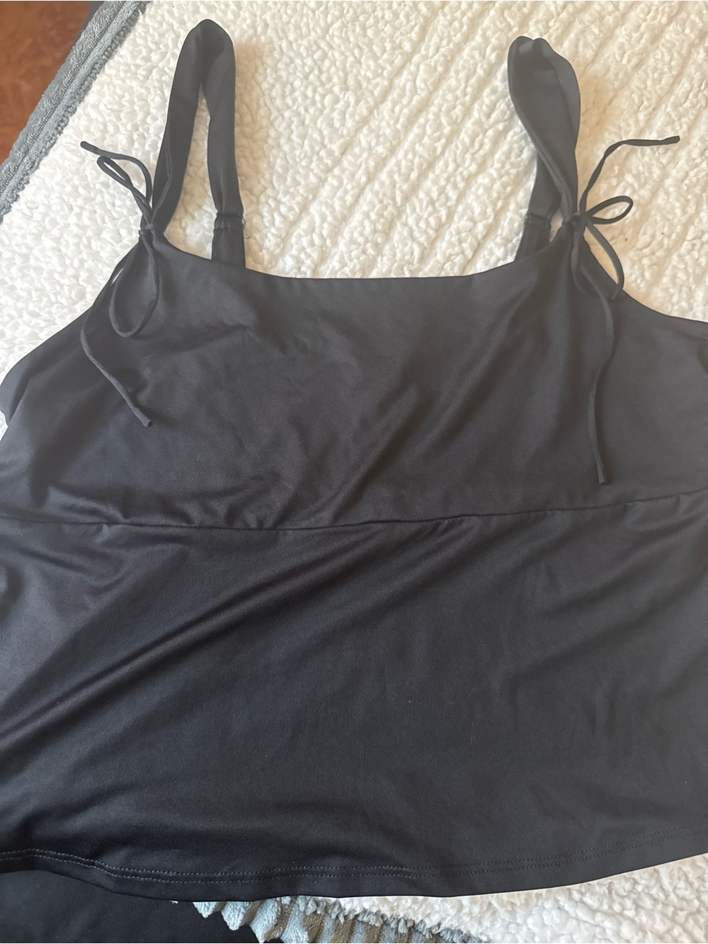 wild fable Black Tie-Shoulder Chemise Top